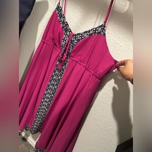 Nicole Miller Magenta Camisole with Geometric Trim